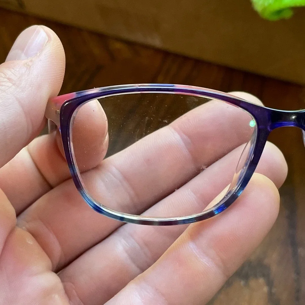 Lisa Loeb Eyeglass FRAMES ONLY Hula Hoop 9 Blueberry Swirl 49-15-125
